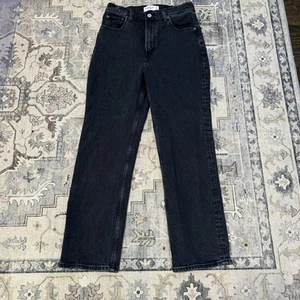 Abercrombie & Fitch Tobillo Recto Ultra Alto Tiro - 27/4 - Negro lavado - Imagen 1 de 5