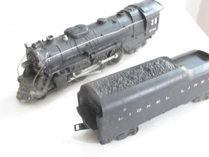 LIONEL POST-WAR 2046 HUDSON LOCO W/2046W WHISTLE TENDER -RUNS GOOD- FAIR - W10 - Picture 1 of 11