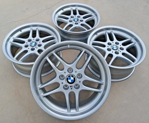 BMW E38 E31 OEM MPar M Parallel 18x8 Style 37 Forged High Sheen Silver Wheels - Picture 1 of 18