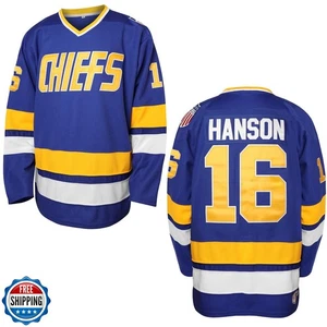 Hanson Brothers Hockey Jersey 16 Charlestown Chiefs 17 Jeff Slap Shot 18 Movi - Picture 1 of 5