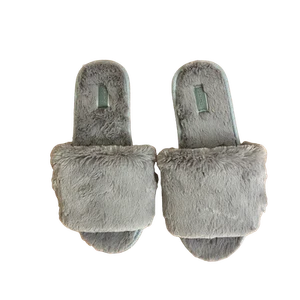NEW SKIMS The Slide Faux Fur Slipper in Smoke Size 37 - Picture 1 of 5