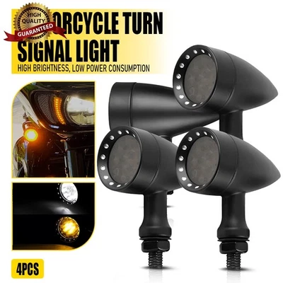 4X Luz intermitente LED universal para motocicleta para Harley Honda Suzuki Foto 1 de 4