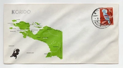 Netherlands New Guinea cover map New Guinea postmark KORIDO - A015 - Image 1 of 2