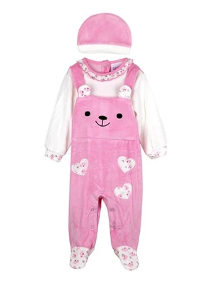 Urchin Tutina da neonata in ciniglia con accessori coordinati - fuxia - Immagine 1 di 4