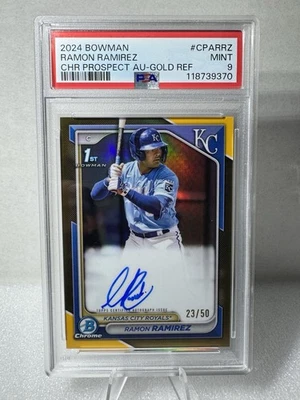 2024 Bowman Chrome Prospect Autograph Ramon Ramirez True Gold Refractor /50 - Image 1 of 2