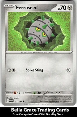 Ferroseed #127/182 SV04: Paradox Rift Pokemon Common - Image 1 of 2