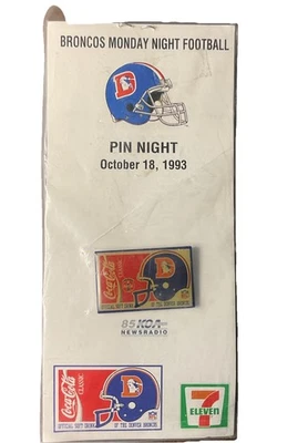 Monday Night Football 1993 - NFL Denver Broncos Coca-Cola y 7-Eleven Pin Night Foto 1 de 4