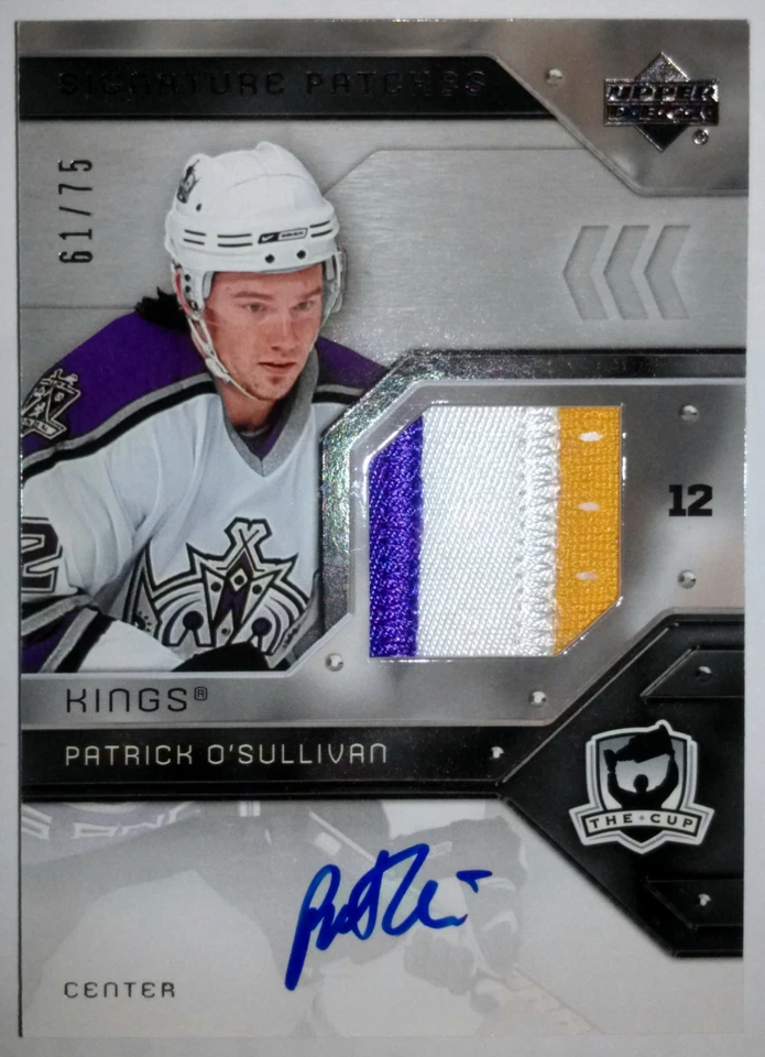 2006-07 The Cup PATRICK O'SULLIVAN Signature Patches Auto 3 Color Patch SP #/75 - Image 1 of 1