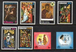 Ghana Briefmarken - Scott #'s 466-71, 479-83, 484-8 - neuwertig scharniert - Bild 1 von 2