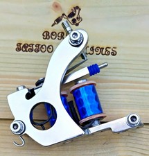 'SHADER' (NICKEL PLATED) BORDER TATTOO MACHINE,CUSTOM IRON SUPREME FRAME 8 LAYER
