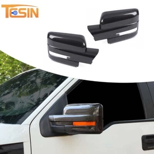Carbon Fiber Sides Rearview Mirror Cover Trim Caps Shell for Ford F150 2009-2014 - Picture 1 of 10