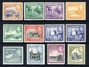 CYPRUS King George VI 1938-51 Pictorial Part Set SG 151 to SG 160 MINT - Picture 1 of 2