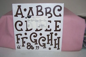 2008 Creative Memories Stickers Brown Monograms SWIRLY 2 Sheets NEW in Pack - Picture 1 of 2