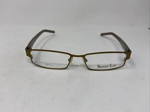 SMART CLIP EYEWEAR 299 MOSS GREEN BROWN 51-18-135 FLEX HINGE EYEGLASSES +F39 - Picture 1 of 7