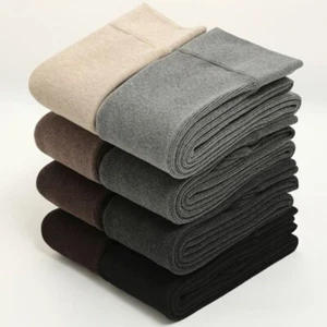 Plush Cotton Fleece Lined Leggings Casual Pants Fluffy Leggings Women Girl - Picture 1 of 17