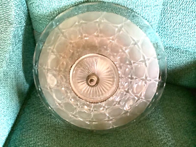 Lámpara de techo antigua Art Deco vintage con pantalla de vidrio Foto 1 de 4