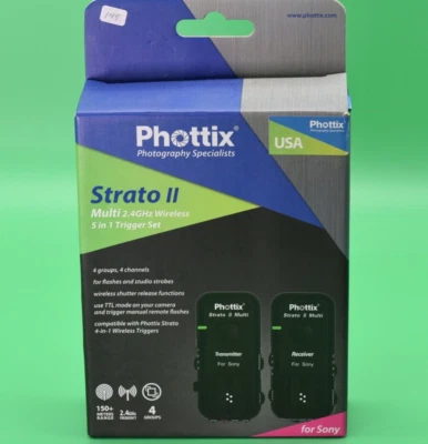 Sony Phottix Strato II Multi wireless 5 in 1 Trigger Set - Image 1 of 4