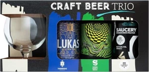 Craft Beer Gifts for Men Beer Trio & Glass, 3x 330ml, Magic Rock, Lukas & Yu Lu - Picture 1 of 7