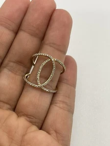 14k Yellow gold, diamond ring size 7. Fashion fine Jewelry. Trendy Rings - Picture 1 of 5