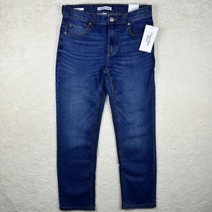 Calvin Klein Boys 5 pocket Skinny Fit Jeans Slim Straight Houston Mid Blue Sz 14 - Picture 1 of 14