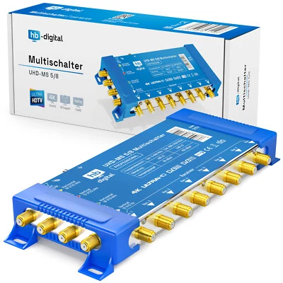 Multischalter 5/8 Verteiler Multiswitch - 8x Teilnehmer Switch SAT LNB 4K FullHD - Bild 1 von 4