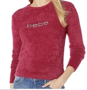 bebe logo sweather cuddly soft,color pomegranate,size(M)#239A - Picture 1 of 11