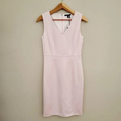 Vestido Vaina Strenesse Rosa Cuello en V Sin Mangas con Abertura Trasera Para Mujer Talla 4 EE. UU. NUEVO Foto 1 de 4