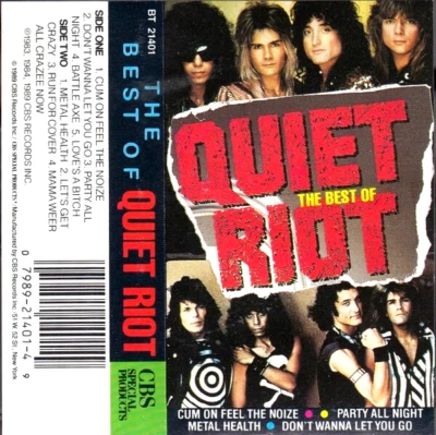 THE BEST OF QUIET RIOT - Tested Cassette (1989) - Image 1 of 2