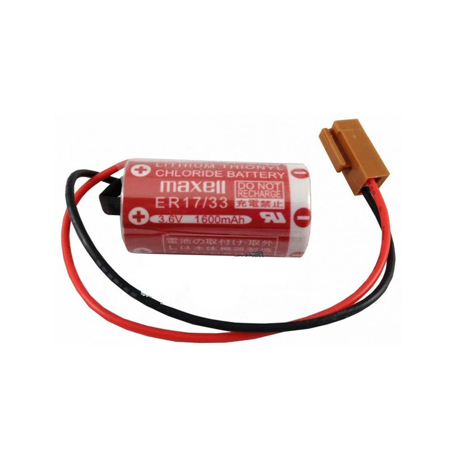 for Maxell ER17/33 3.6V Battery PLC Industrial Control Battery 2/3A +Brown plug - Image 1 of 1