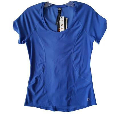 Nuevo con etiquetas - Top RBX Live Life Active para mujer pequeño azul zafiro elástico absorbente atlético Foto 1 de 4