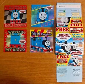 Thomas the Tank Engine full set of 4 reflective stickers + yoghurt packaging