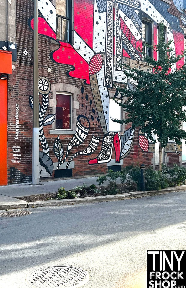 A-399 12" Fashion Doll Photography Backdrop - Wide - Colorful Wall - Image 1 of 1