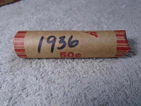 1936 Lincoln Wheat Back 50 Coin Circulated Penny Roll Possible P D S Mint Marks Cover