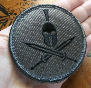 Spartan Combat Tactical Morale Hook Backing Military Patch - ACU Dark - Picture 1 of 5