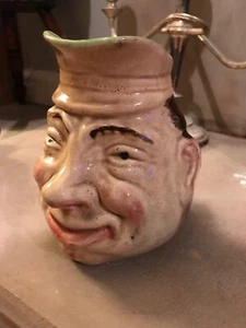 Antique Staffordshire English 19th Century Toby Jug Full Face Ceramic Pottery - Picture 1 of 8