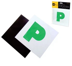 AA L PLATES MAGNETIC FULLY SECURE GREEN NEW DRIVER P PLATES JUST PASSED CAR - Picture 1 of 1