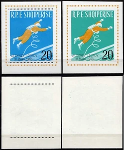 #863 - Albania - Lotto 2 foglietti Cosmonauti sovietici (Leonov), 1965 - Nuovi - Foto 1 di 1