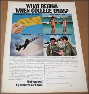 1973 U.S. Air Force USAF Print Ad Advertisement Vintage Salem Cigarettes 8.25x11 - Picture 1 of 8