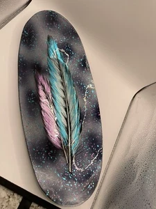 Feather Designed Platter Tray - Picture 1 of 8