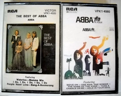 **THE BEST OF ABBA /ABBA THE ALBUM TWO CASSETTES IN GREAT CONDITION* - Image 1 of 2