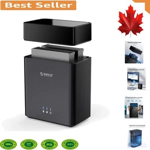 High-Speed SATA 2-Bay Enclosure for 3.5 inch HDD/SSD - Max 36TB & Easy Setup - Bild 1 von 9