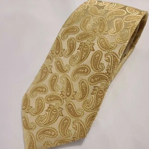 Nueva con etiquetas Corbata de Cachemira Dorada Sean John 100 % Seda - Imagen 1 de 7