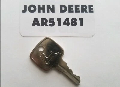 (1) John Deere Original Equipment Key #AR51481,  with Logo FAST FREE SHIPPING - Image 1 of 3