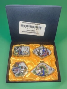 Smithsonian Catálogo Porcelana Caja Belleza Baratija Caja Juego De 4 Nuevo En Caja Bonito - Imagen 1 de 4