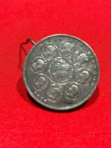 1828 Blessing of the Himmels German Bavaria Thaler Coin Brooch - Picture 1 of 7