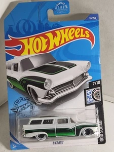 2020 Hot Wheels Rod Squad- 8 CRATE - 74/250 - 7/10 - White- GHF74 - Picture 1 of 12