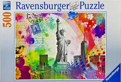 Ravensburger 500 Piece Jigsaw Puzzle 'New York Postcard' 2023 - Complete - Image 1 of 4