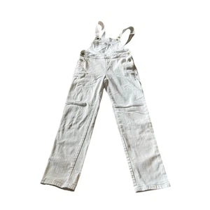 Pilcro & The Letterpress Overalls Women's 25 Off White Denim Anthropologie Farm - Picture 1 of 9