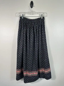 Vtg Vera Bradley Designs Skirt Womens OS Blue Maxi Christmas Cottagecore Prairie - Picture 1 of 14