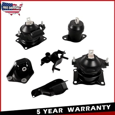 6PCS Engine Motor Mounts Set for 2003 2004 2005 2006 2007 Honda Accord 2.4L NEW - Image 1 of 4